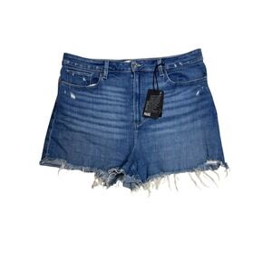 New! Women's Paige High Rise Dani Shorts Sz 34 Stretch Distressed Raw Hem